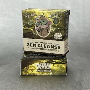 Lot of 2 - Dr Squatch Mandalorian Zen Cleanse Star Wars Limited Edition Mens Bar